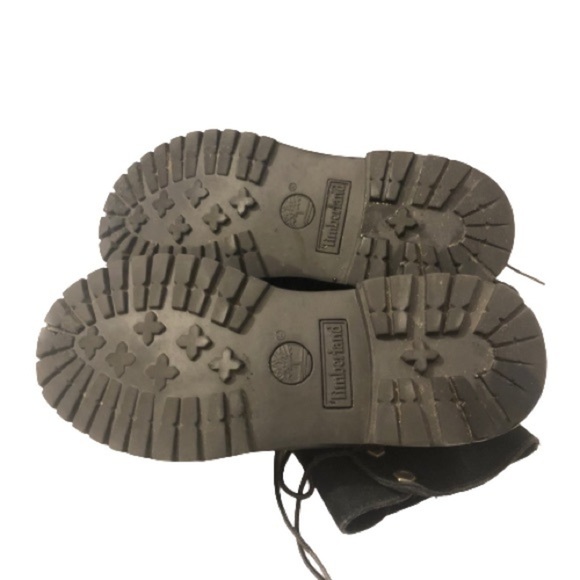 TIMBERLAND Authentics Fold Down Roll Top Black Lug Sole Chunky Combat Boot 7M - Picture 14 of 15